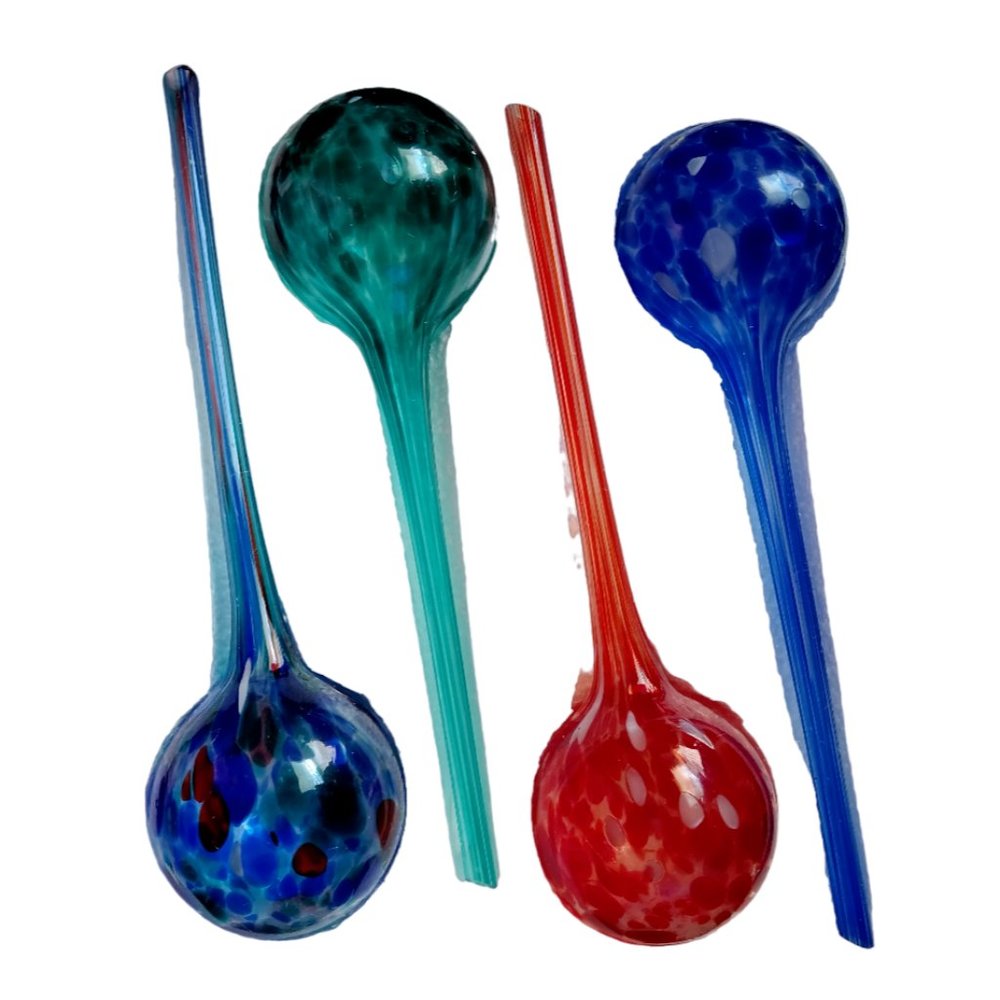 Globes - Aqua Plant Watering Globes Large 4pc Set  Self Watering Insert Spikes